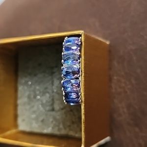 Size 9 ring blue purple bi color tourmaline